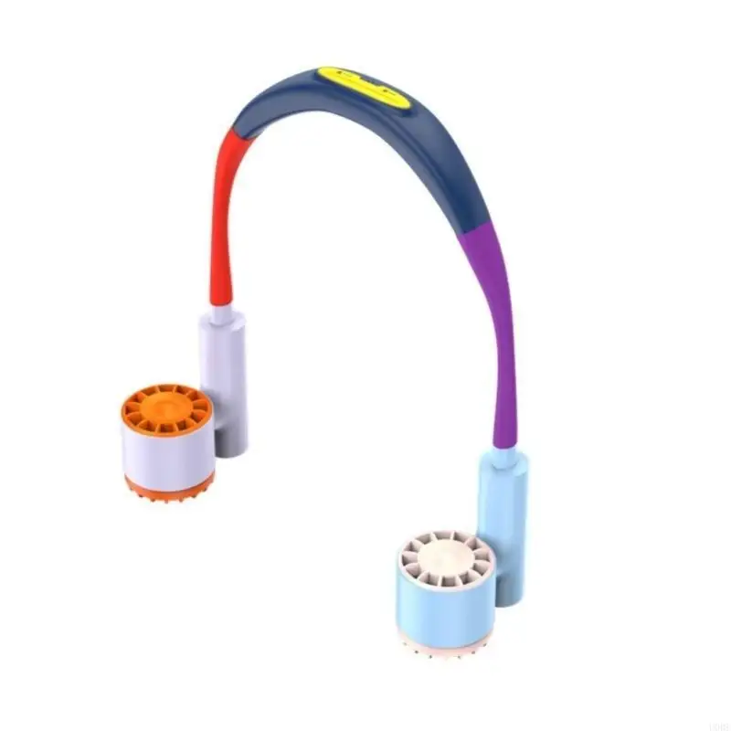 مروحة قابلة للارتداء مع 3 سرعات قابلة للتعديل مثالية لتدفق الهواء المريح #5