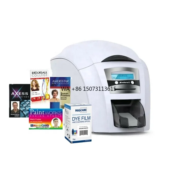 Sistema de cartão inteligente Magicard Enduro 3E - Máquina de produção de cartão de identificação de PVC de dupla face NFC/RFID