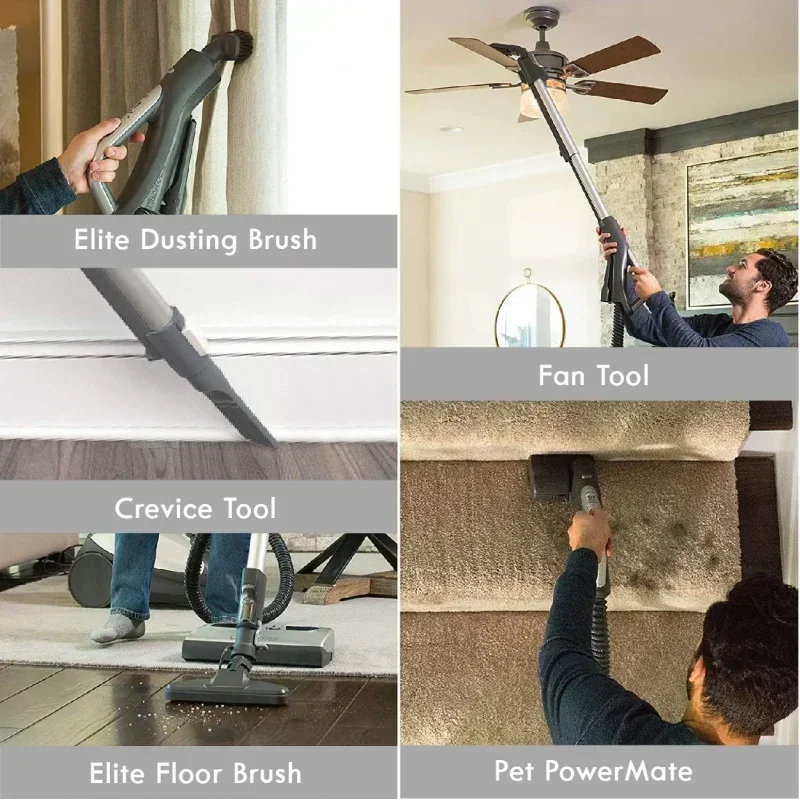 D2BKenmore Elite 21814 Pet Friendly CrossOver Lightweight Bagged HEPA Canister Vacuum with Pet PowerMate,Extended Telescoping Wa