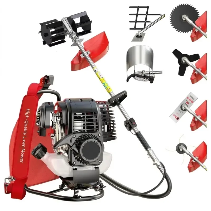 Industrial Grade Rotary Tiller Petrol Brush Cutter Multifunctional 4-Stroke Lawn Mower