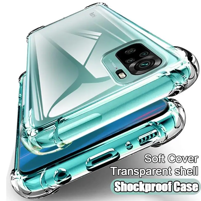 Shockproof Clear Phone Case For Xiaomi Redmi Note 13 12 11 10 9S Redmi 9A 9C 9 10 10C 12C 13C Ultra thin Luxury Cover Shell