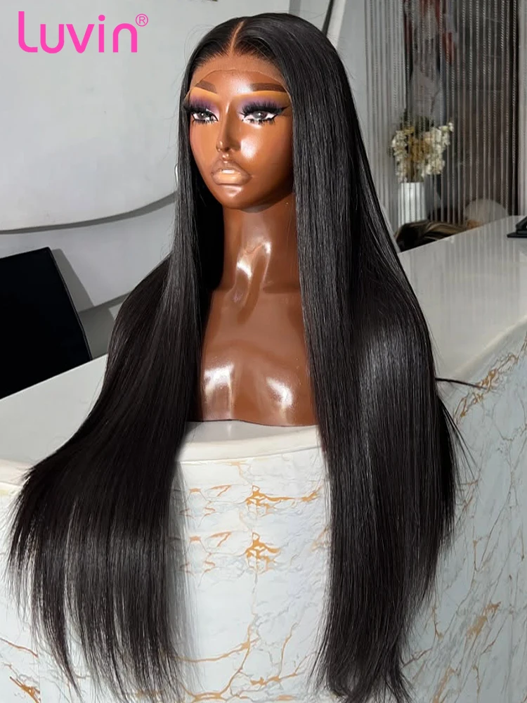 13x6 Hd Lace Frontal Wig Straight Lace Front Wigs Human Hair Brazilian 30 40 Inches 13x4 Bone Straight Human Hair Wig For Women