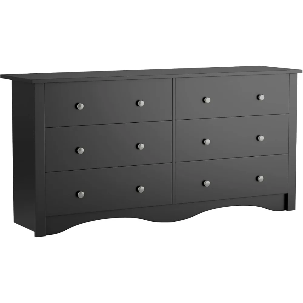 Schlafzimmerkommode mit 6 Schubladen und kippsicherer, moderner Kommode mit breitem Stauraum