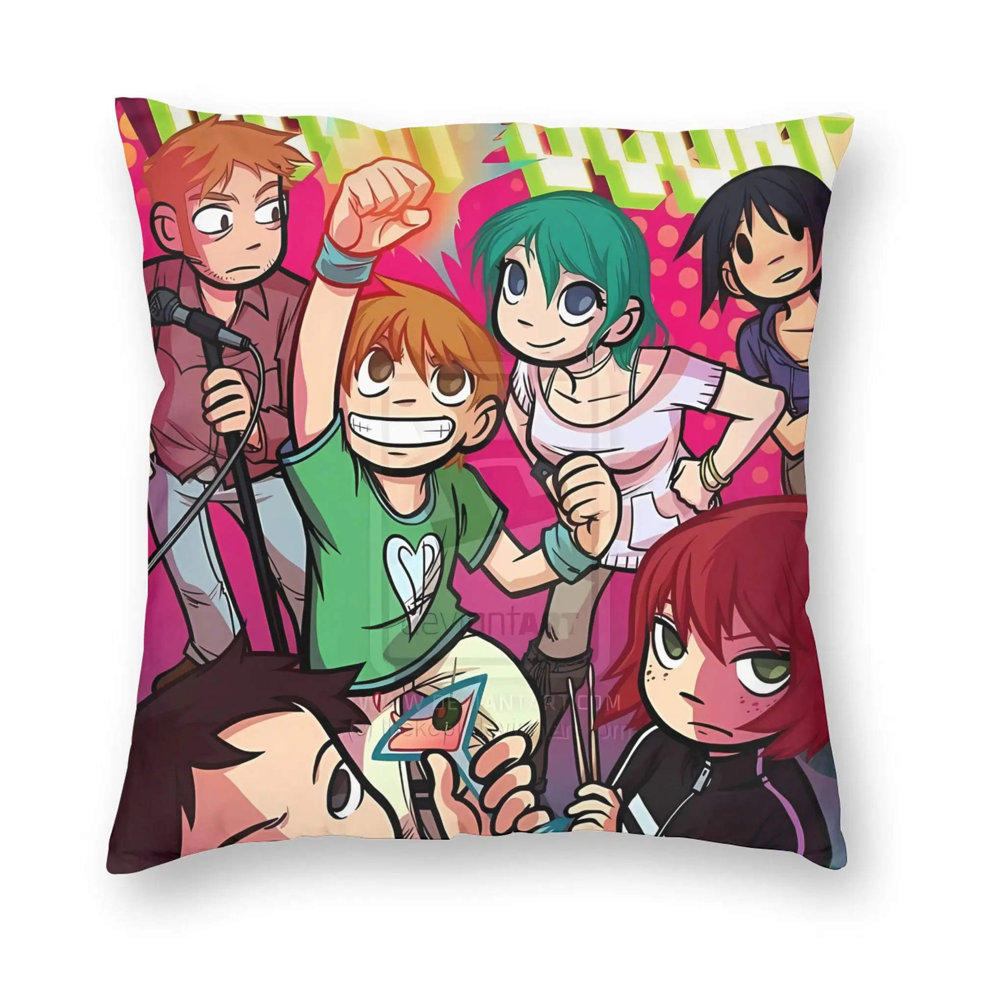 Scott Pilgrim Comic Pillow Case  Custom Pillow Cover Cute Funny Pillowcases For Sofa Home Decor