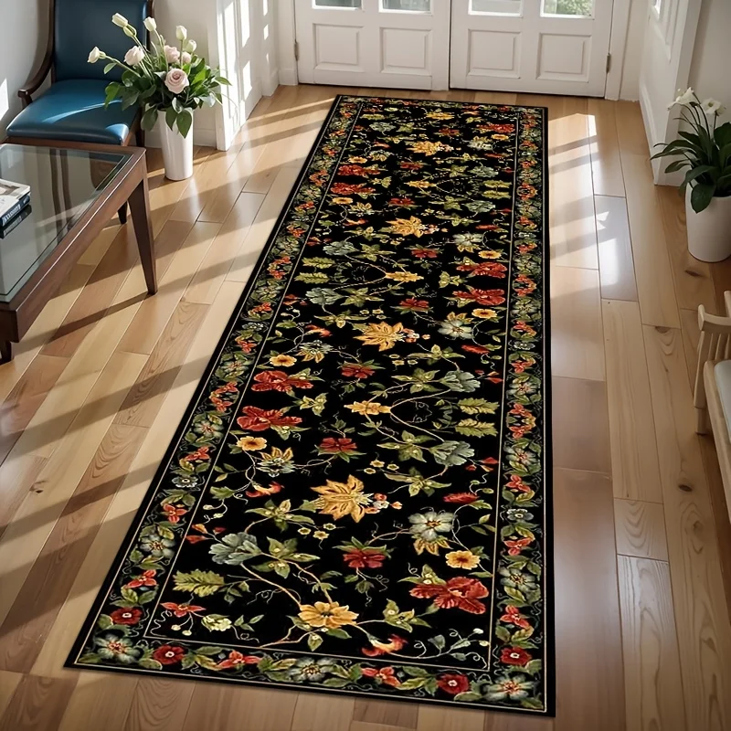 Rustic Grey Wood Plank Kitchen Runner Rug The Kitchen Is The Heart Lettering Red  Fork Knife Print Long Narrow Hallway  Rug