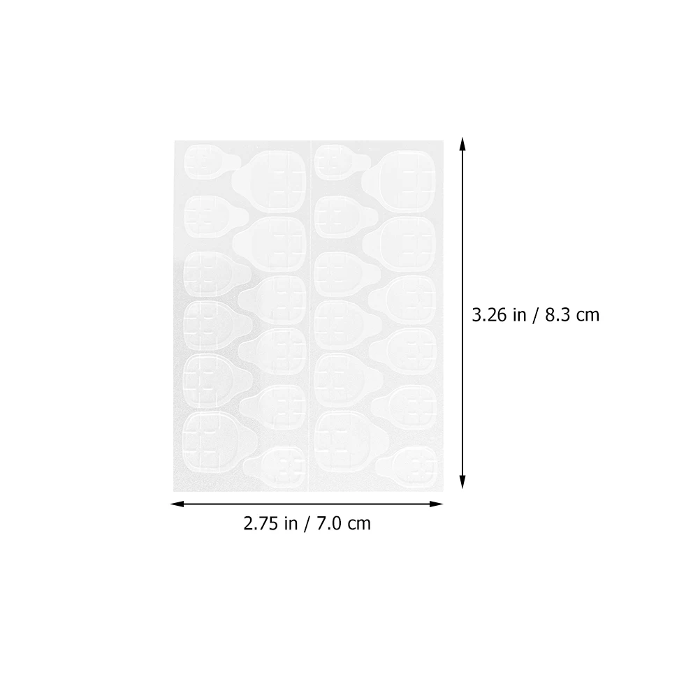 

50Pcs Nail Art Stickers Transparent Double-Sided Self-Adhesive Nail Tips Easy Apply Remove Waterproof Sweatproof Manicure