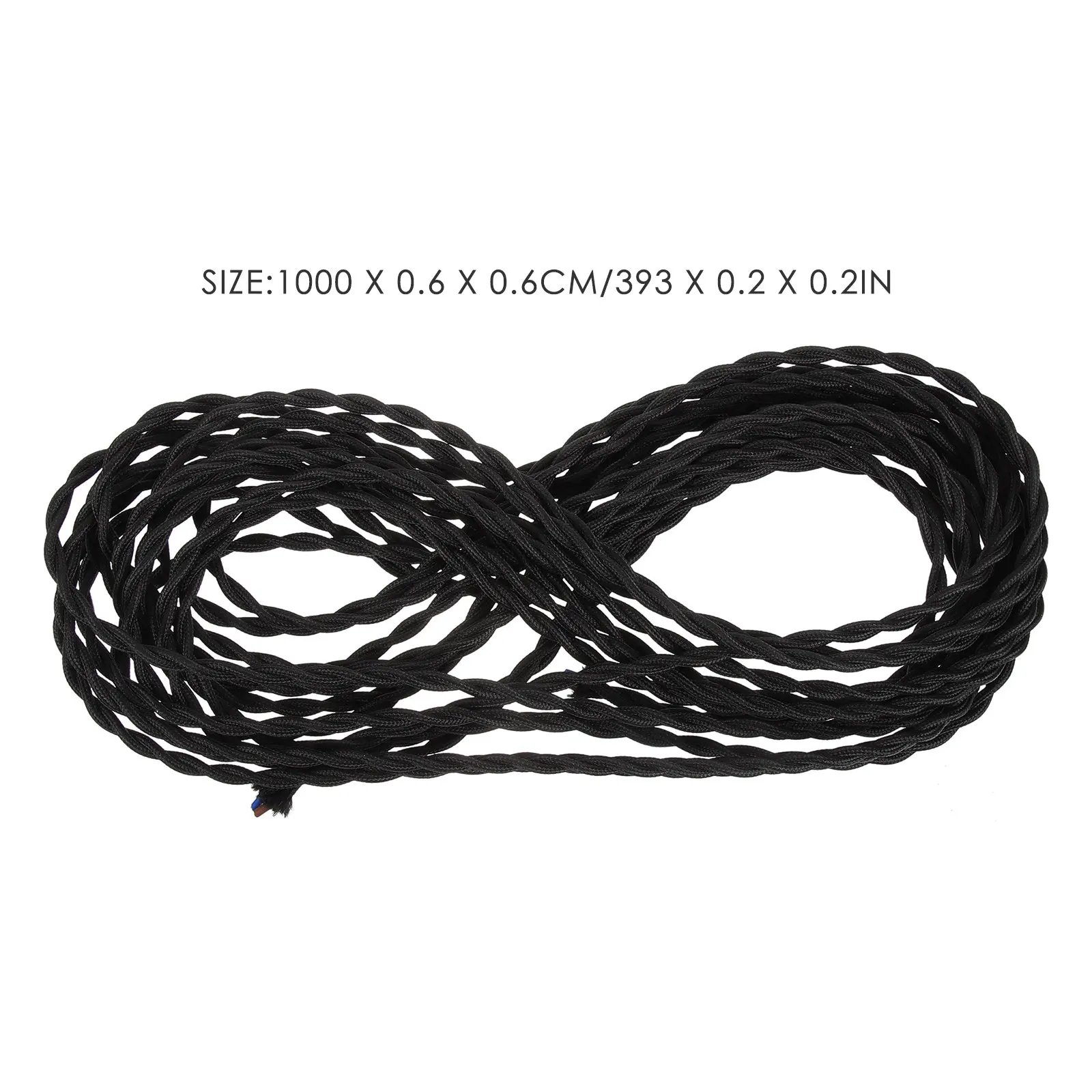 1Roll Twisted Electrical Cord Replacement For Lamp Making Christmas Decorations Light Wire Covered Vintage