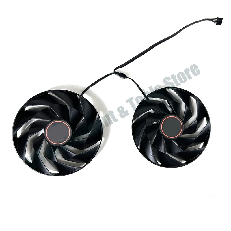 새로운 사파이어 PULSE RX 7600 XT RX 7700 XT용 GPU 팬 교체품, 듀얼 95mm 4핀 듀얼 볼 베어링, 고풍량 GPU 쿨러 썸네일 3