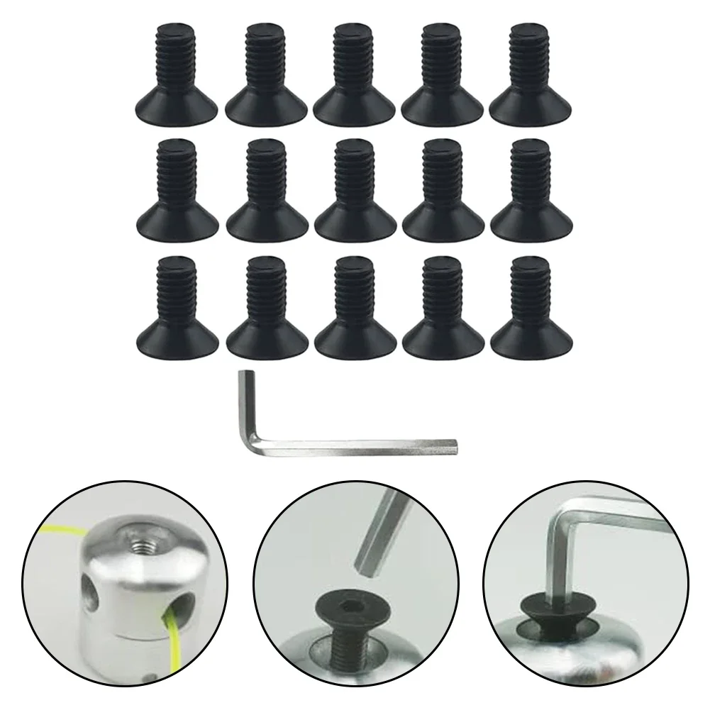 Garden Tool Accessory Grass Trimmer Head Garden Maintenance Easy Install Brush Cutter Screws Efficient Cutting Performance