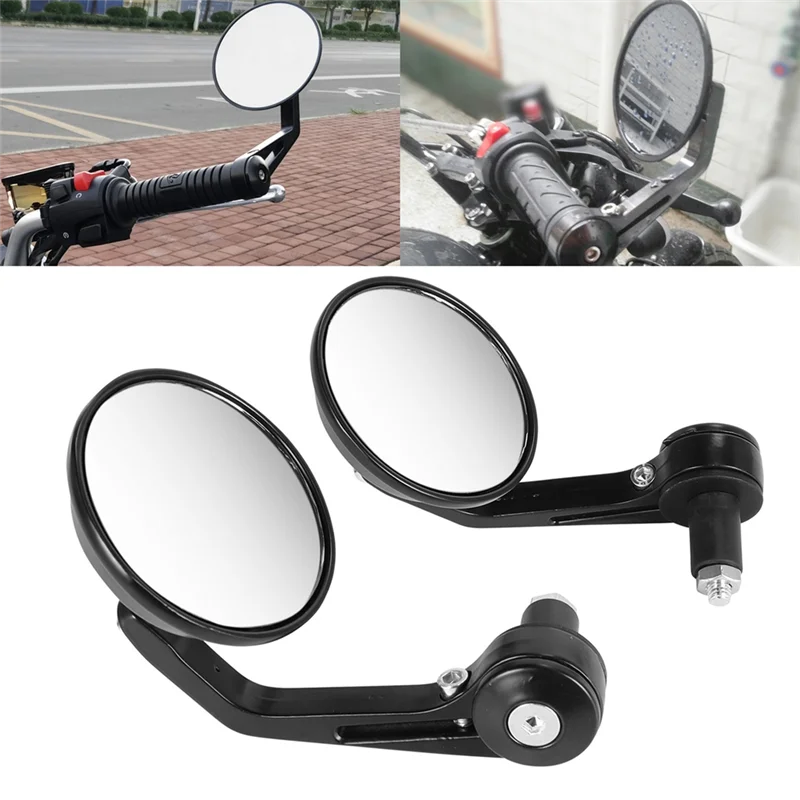 

AS57-Motorcycle Handlebar Mirror Motorcycles Bar End Side Rearview Mirror Accessories