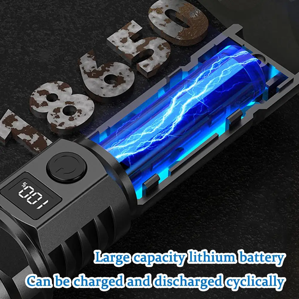 High Power Led Flashlight Rechargeable Torch Tactical Lantern With Charging Ultra Outdoor Flashlight Powerful K1m7