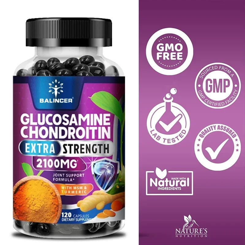 Glucosamina Condroitina Extra Fuerza 2100 Mg - Alivia la Artritis y Apoya la Movilidad, la Fuerza y la Confort Articulaciones