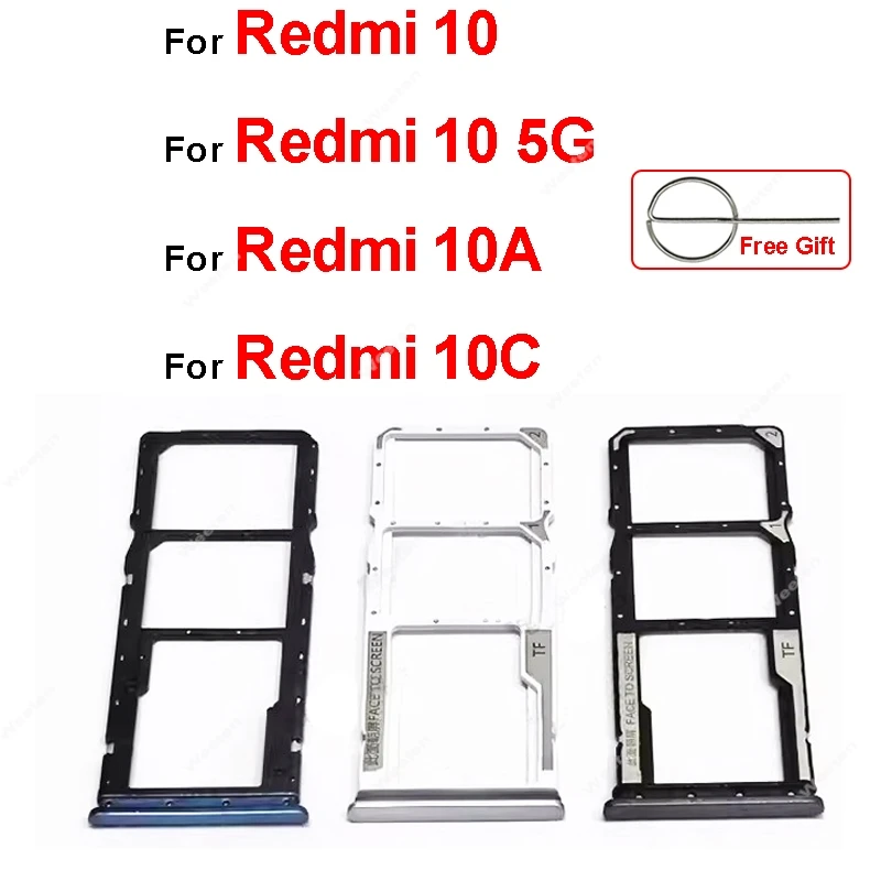 

Sim Card Tray For Xiaomi Redmi 10X 10A 10C 4G 5G SIM Card Slot Sim Card Reader Holder Flex Ribbon Cable Repair Replacement Parts