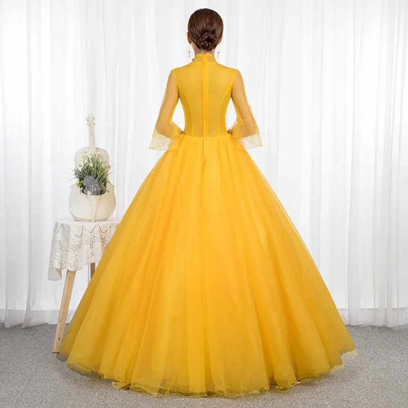 Vestido De baile De moda para mujer, vestidos De quinceañera, cuello alto, apliques, fiesta De graduación, vestidos De cumpleaños, Vestido Formal, dulce 16