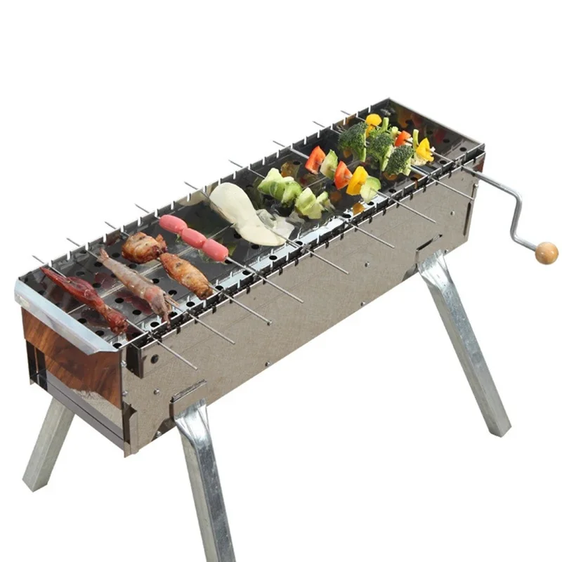 

M бытовая складная плита для барбекю из нержавеющей стали, гриль для барбекю, уличная роторная машина для барбекю Grelha Churrasco