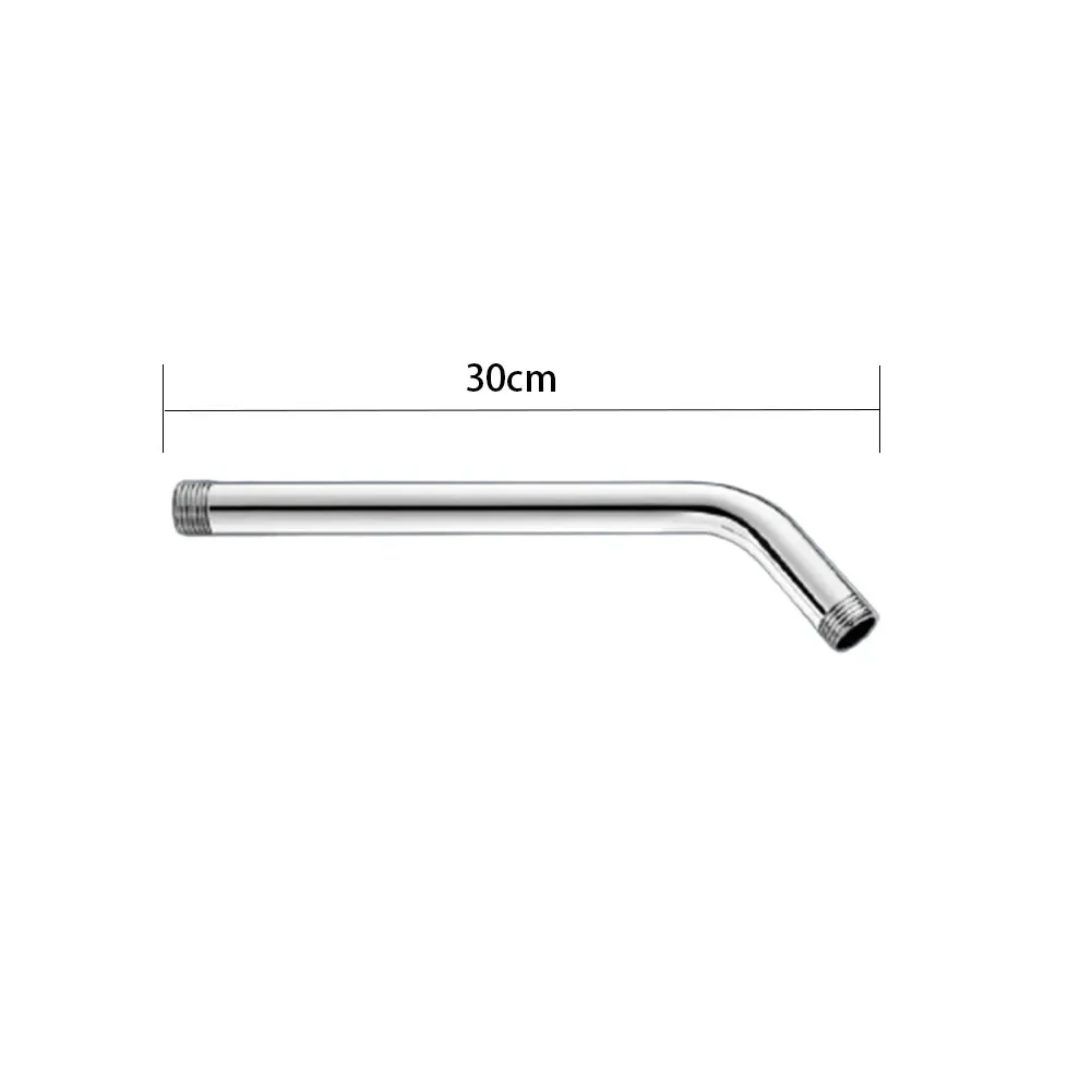 1pc Shower Head Extension Arms Stainless Steel Straight Angled Extra Hose Pipe Shower Bathroom Accessory 15/20/25/30/35cm
