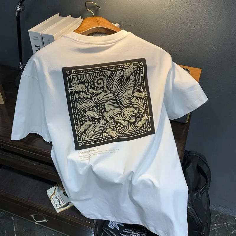 O Neck Top T Shirt for Men Print Man Tee Shirts Pretty Y2k Fashion High Quality Clothing Sales Polyester on Offer with Collar