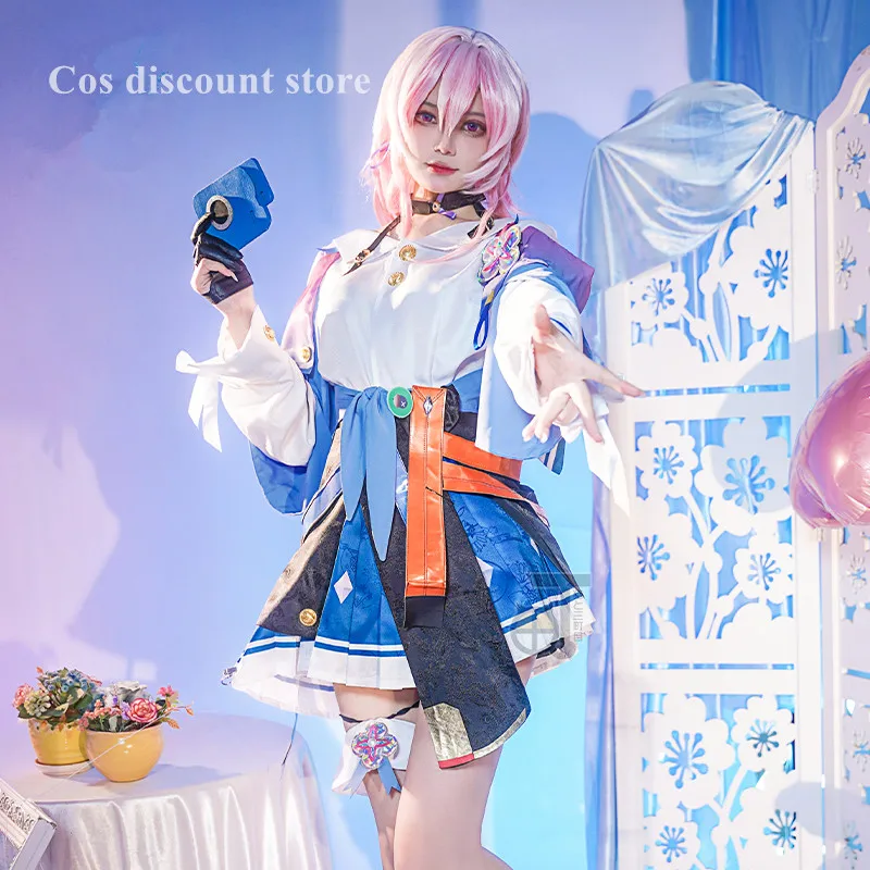 

Sanyueqi March 7th Cosplay Costume Anime Game Honkai Star Rail Women Girls Dress Cos Clothes Suit Comic-con Uniform 2023 New