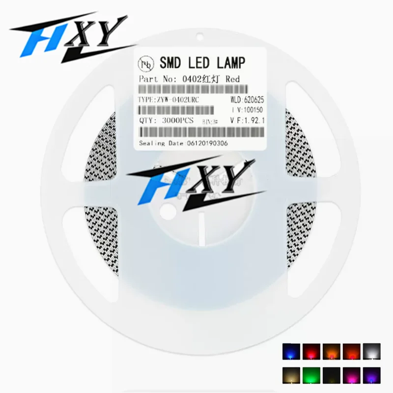 100pcs SMD 0402 0603 0805 1206 Red Blue White Green Orange Pink High quality Clear Light Emitting LED Chip Surface Mount Diode