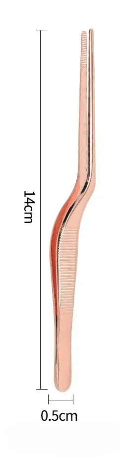 1 قطعة ملاقط تزيين كعكة الخبز من الفولاذ المقاوم للصدأ ، أدوات المعجنات ، مواد الغذاء ، ملاقط الشيف ، ملقط المطبخ