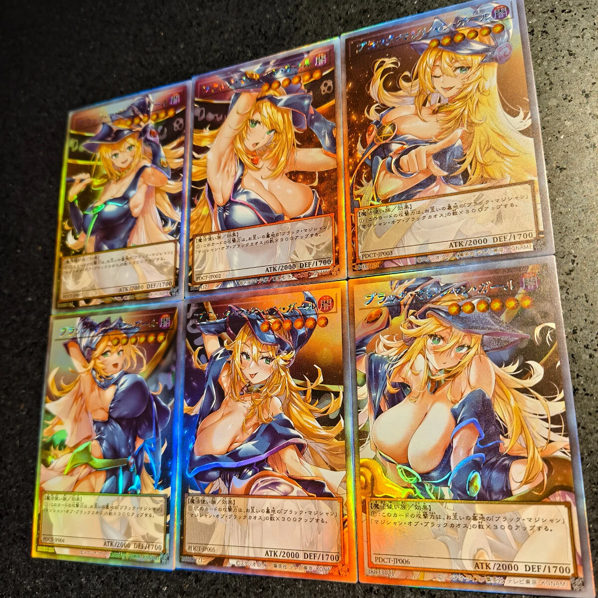 6Pcs/set 59X86Mm Diy Self Made Yu-Gi-Oh! Dark Magician Girl Collection Card Classic Anime Cards Gift Toys