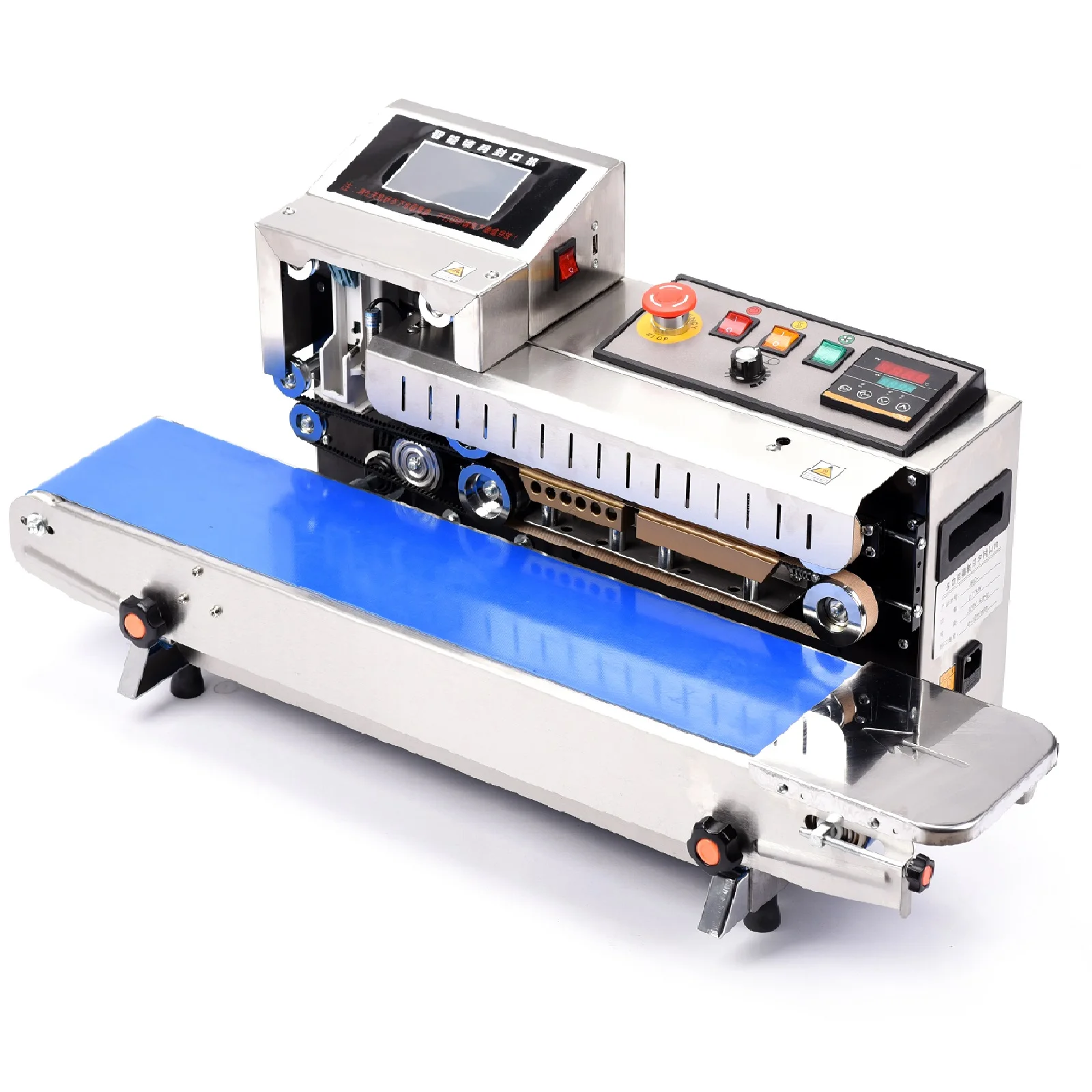 FR-1600 Spray Code Sealing Integrated Machine Automatic Continuous Bag Sealing Machine PE Film Ink Jet Printing Sealer