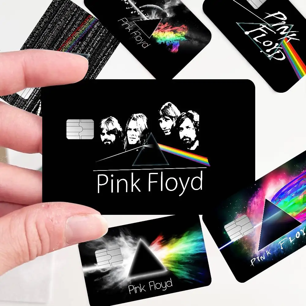 Cinta adhesiva de película mate para tarjetas de crédito y débito de la marca P-Pink F-Floyds, en colores dorado, plateado y negro mate.