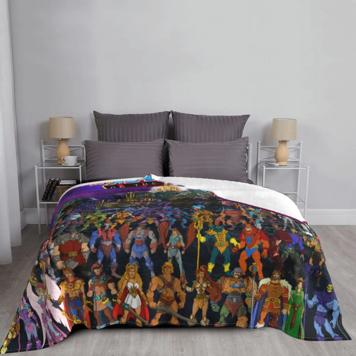 Imagem -05 - Manta de Flanela Masters of The Universe Roupa de Cama Quente Primavera e Outono