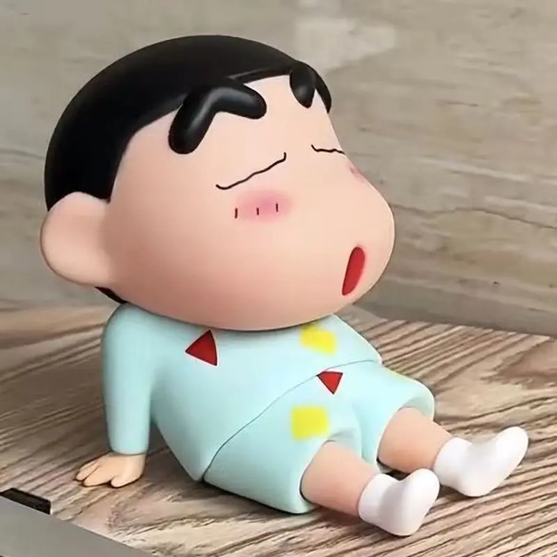 New Crayon Shin Chan Model Stand Phone Stand Lazy Phone Base Handmade Model Cute Desktop Ornament Can Be Collected And Given