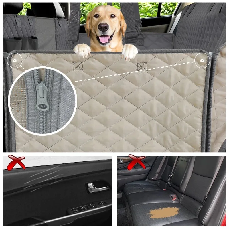 143x153 CM Hond Autostoel Cover Dubbele Rits Auto Huisdier Seat Pad Waterdicht Vuilafstotend Auto Achterbank kussen Huisdier Reizen Hangmat