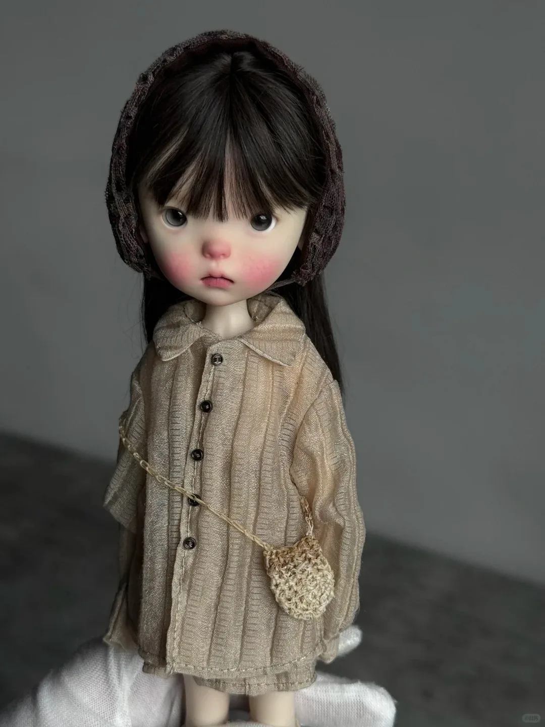 

2025 New BJD 1/6 datou landoudou Qbaby Big head Resin Doll Fashion Girl Smile Spot makeup