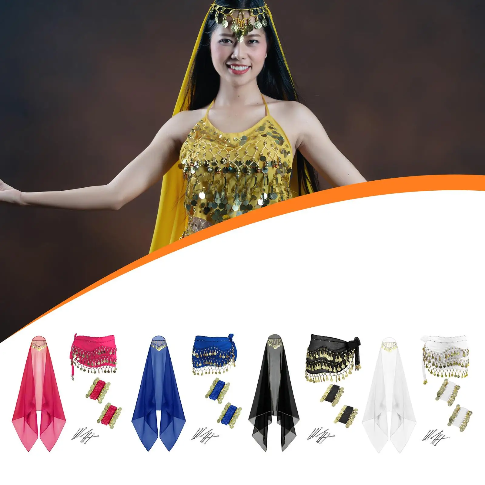 Bracciali da polso per vestire abiti da danza del ventre per feste sul palco in spiaggia, cosplay