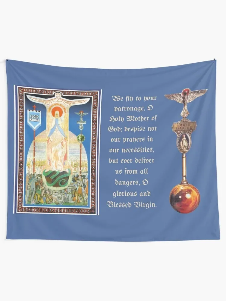 Legion of Mary, Marijina Legija, Legio Mariae Tapestry Home Decorations Custom Aesthetic Room Decoration Tapestry