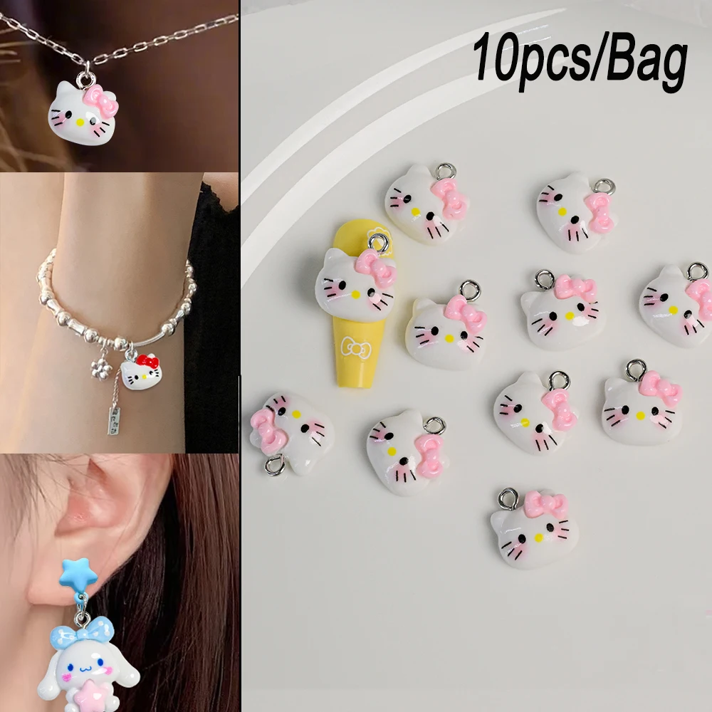 10PCS 3D Pink Bow H…