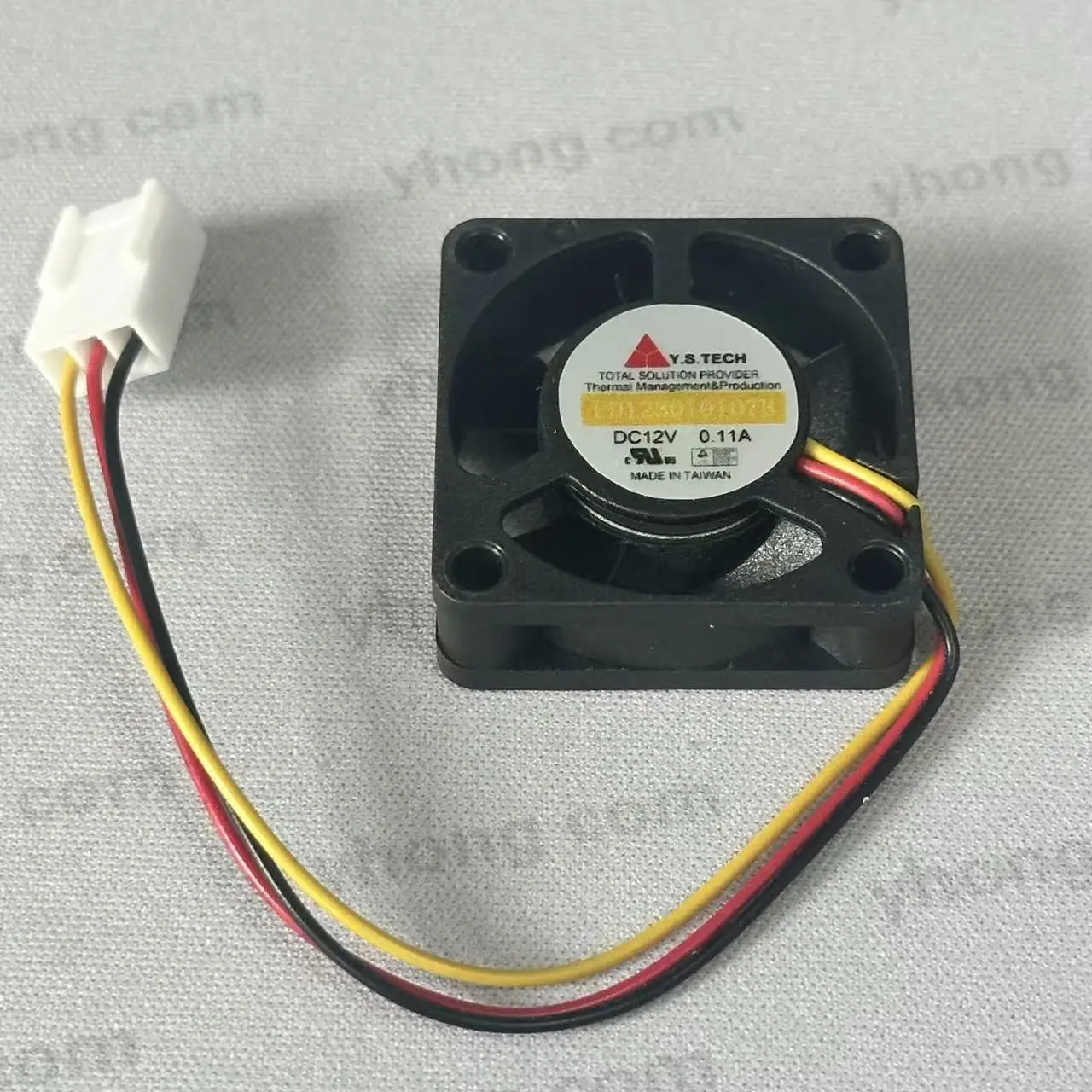 Y.S TECH FD123010107B Cooling Fan DC 12V 0.11A 30x30x10mm 3-Wire