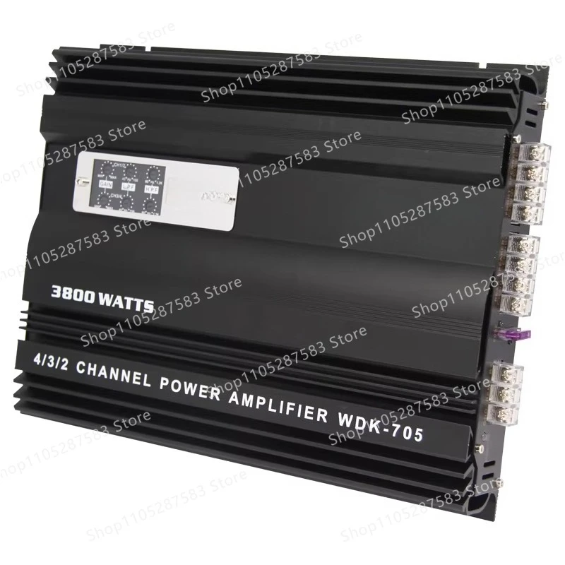 Car audio four-channel 4-channel high-power dual bass output car door speaker subwoofer subwoofer power amplifier