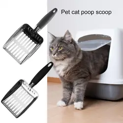 Long Handle Cat Litter Scoop Big Metal Litter Scoop With Deep Shovel Pet Cleaning Tool