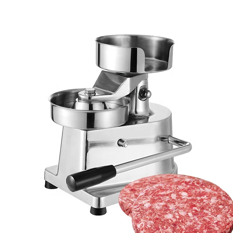 Small Professional Commercial Round Hamburger Patty Press Smasher Chicken Burger Patty Making Machine