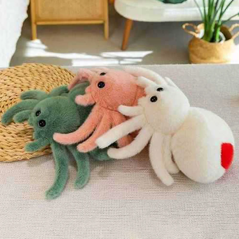 Simpatico peluche da 25 cm, simulazione di rettili, ragno, bambola per animali striscianti per il giorno della morte