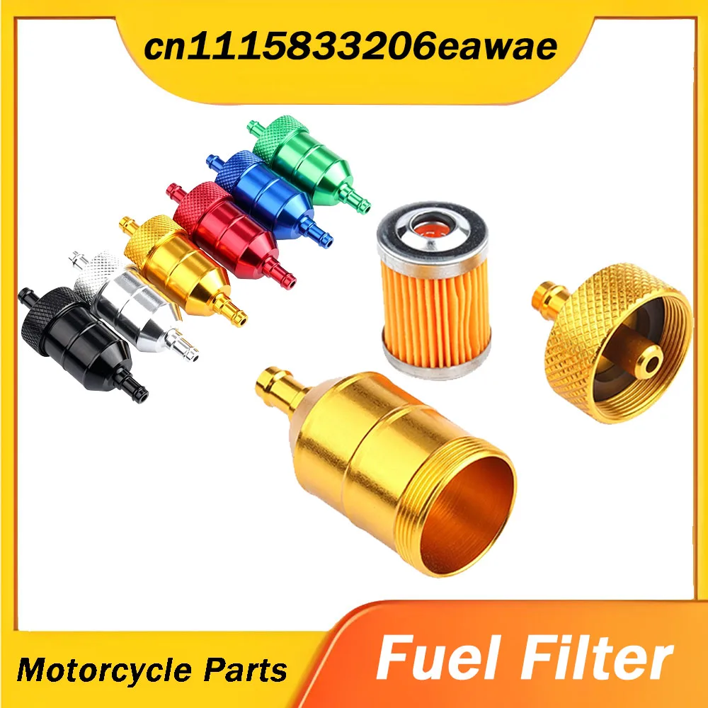 Universal CNC Aluminium 8mm Petrol Gas Fuel Filter Cleaner For Motorcycle Pit Dirt Bike ATV Quad Buggy Oil Gas Filter Tool