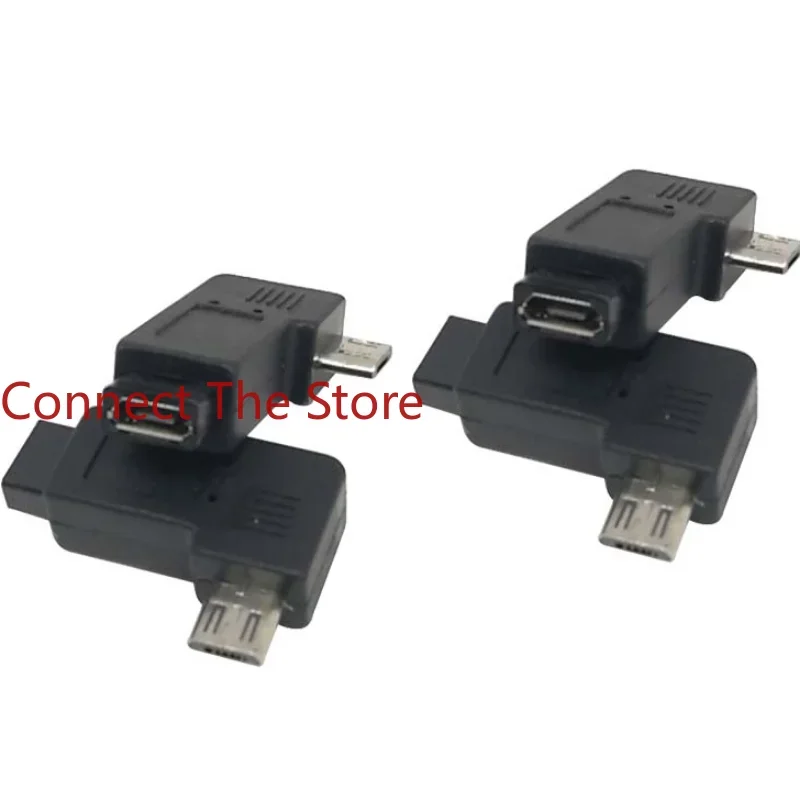 1PCS Links Und Rechts Ellenbogen Micro USB Männlich Zu Weiblich Loch Handy Ladekabel Adapter Stecker