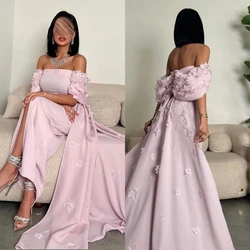 Customized Jiayigong  Simple Modern Style Formal Evening Off The Shoulder A-line Appliquess Bespoke Occasion Dresses