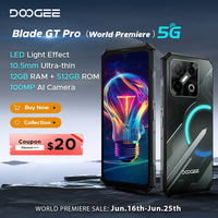 World Premiere DOOGEE Blade GT Pro 5G Rugged Phone LED Light Effect 12GB 512GB 10.5mm Ultra-thin 100MP AI Camera 5800mAh Battery