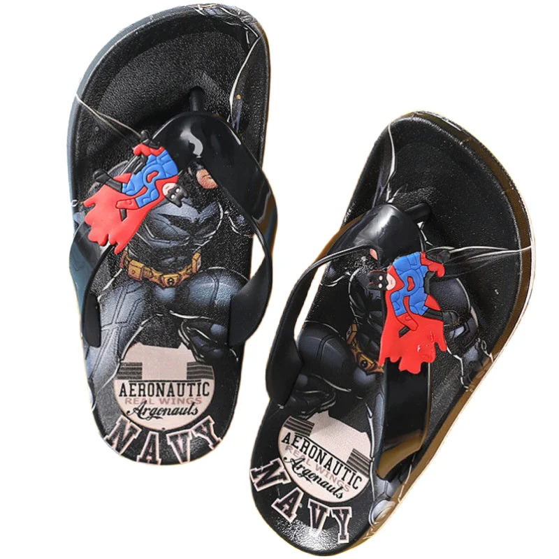 Marvelanimation peripheral creativeflip-flops summer indoor home soft bottom clip toes personality iron man sandals and slippers