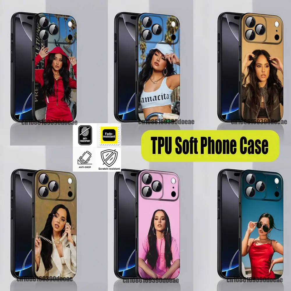 Funda de Silicona Suave Negra Becky S-Singer E-Encuentros G para iPhone 12, 16, 11, 14, 15, 17, 13, Mini, Plus, Pro Max