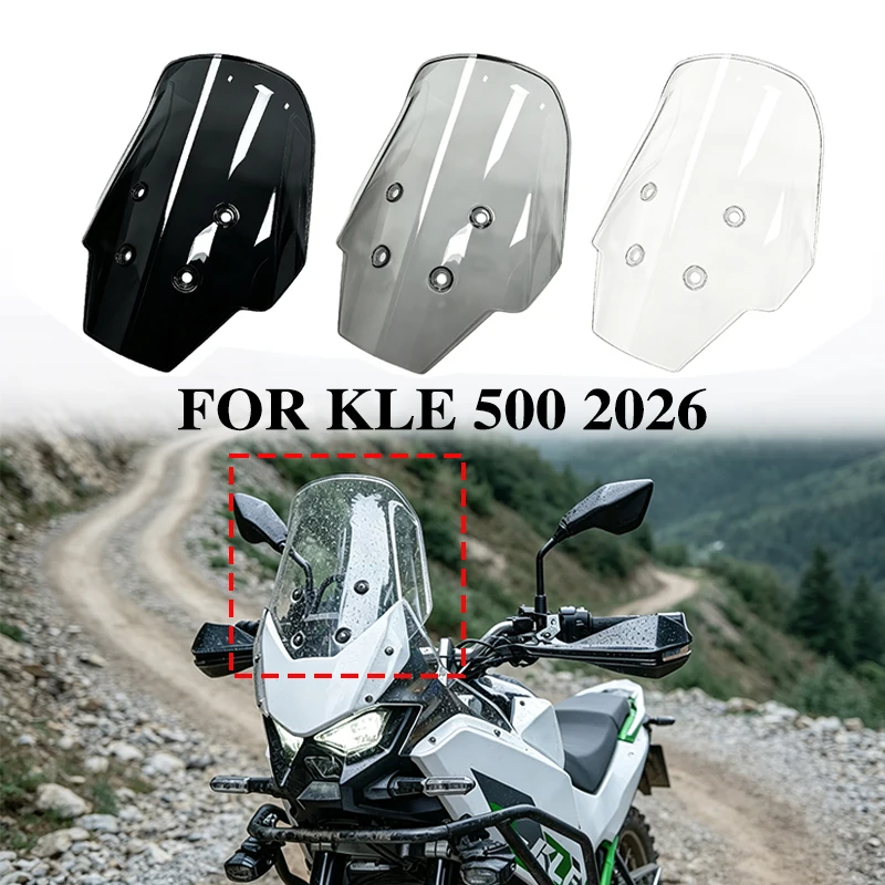 Für KLE 500 2026 KLE500 Motorrad Sport-Windschutzscheibe Windschild Sonnenschutz Wettkampf-Windschutzscheibe Rallye