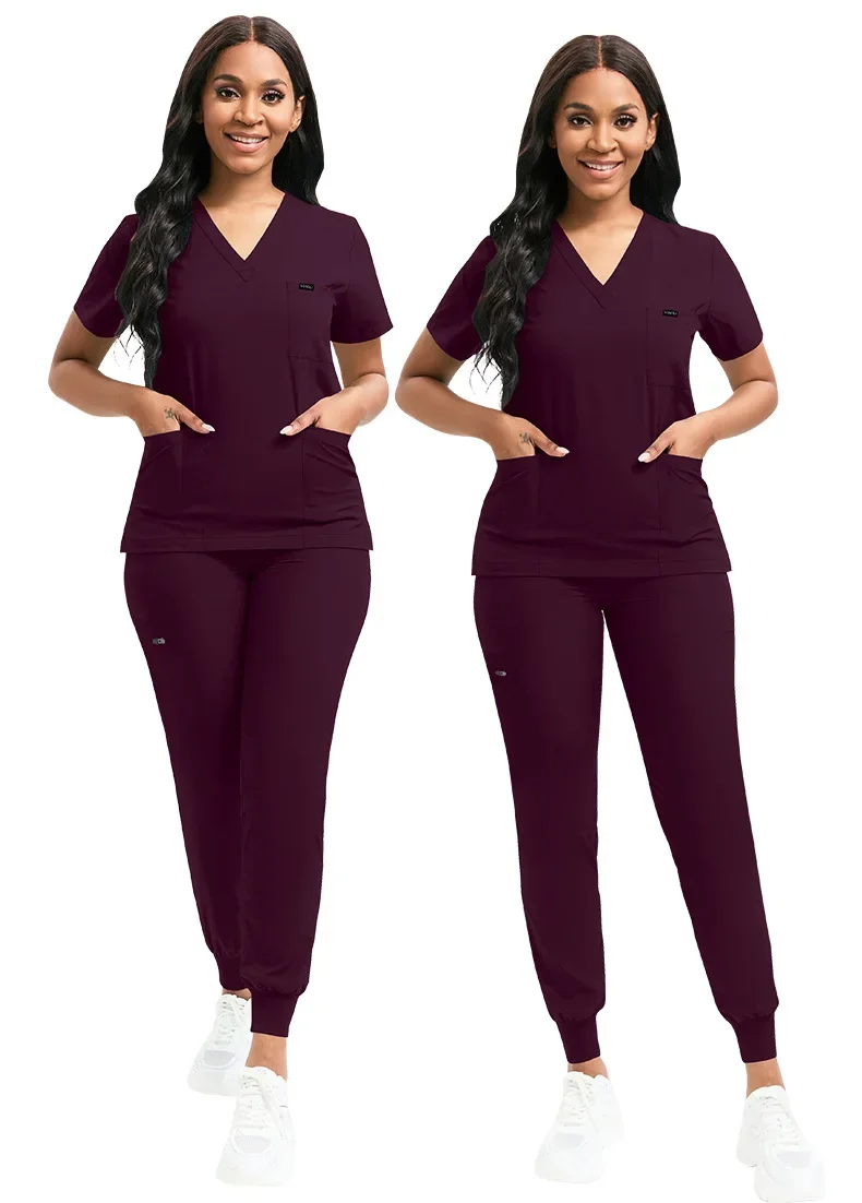 Women Medical Uniforms Hospital Scrubs Sets Surgical Doctors Overalls Nurses Accessories Dental Clinic Spa Workwear Clothes Suit