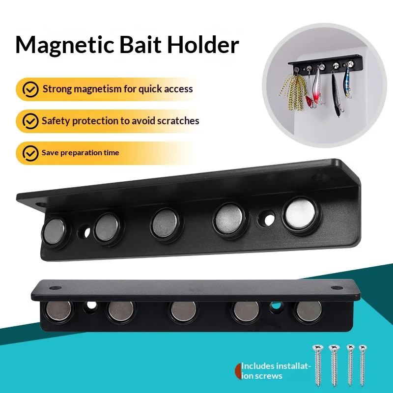 Marine Magnetic Fishing Lure Storage Rack For Boat Yacht, Saltwater Bait Holder, Fishing Tackle Organizer Accessories