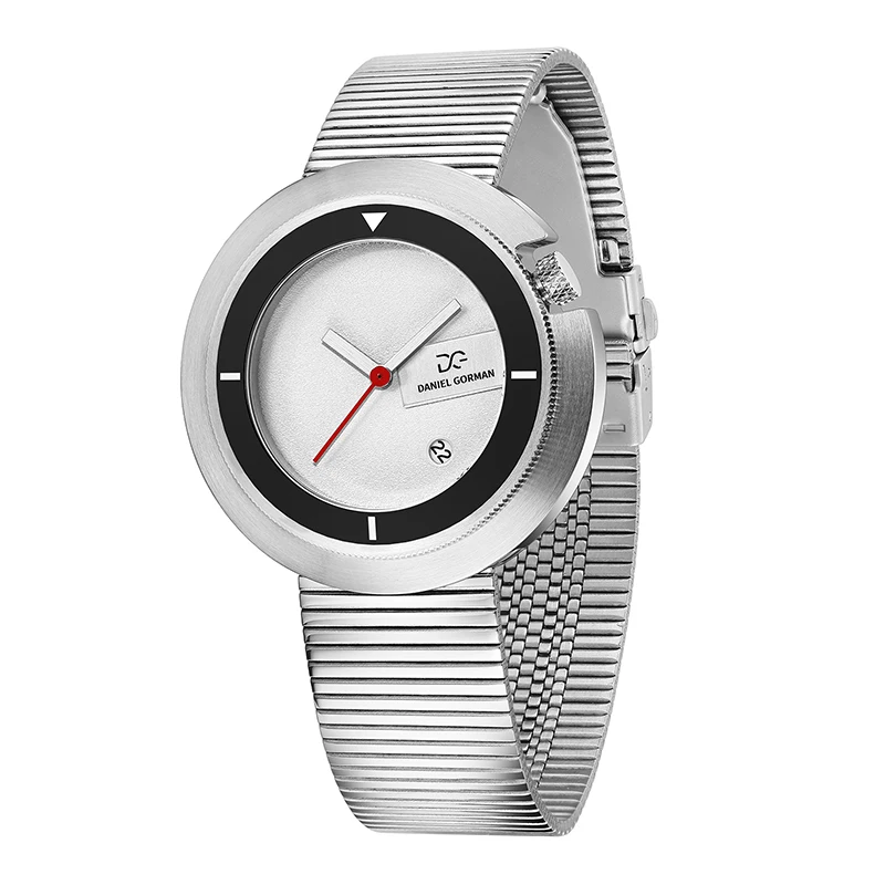 

Daniel Gorman Минималистичные мужские кварцевые часы из нержавеющей стали, модные повседневные аналоговые наручные часы с датой, водонепроницаемые