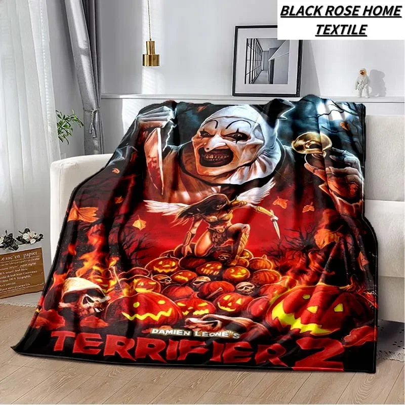 Fashion Art 3D Print Horror Movie Terrifier Blanket Family Living Room Sofa Sleeping Blanket Bedroom Children\'s Warm Bed Sheet